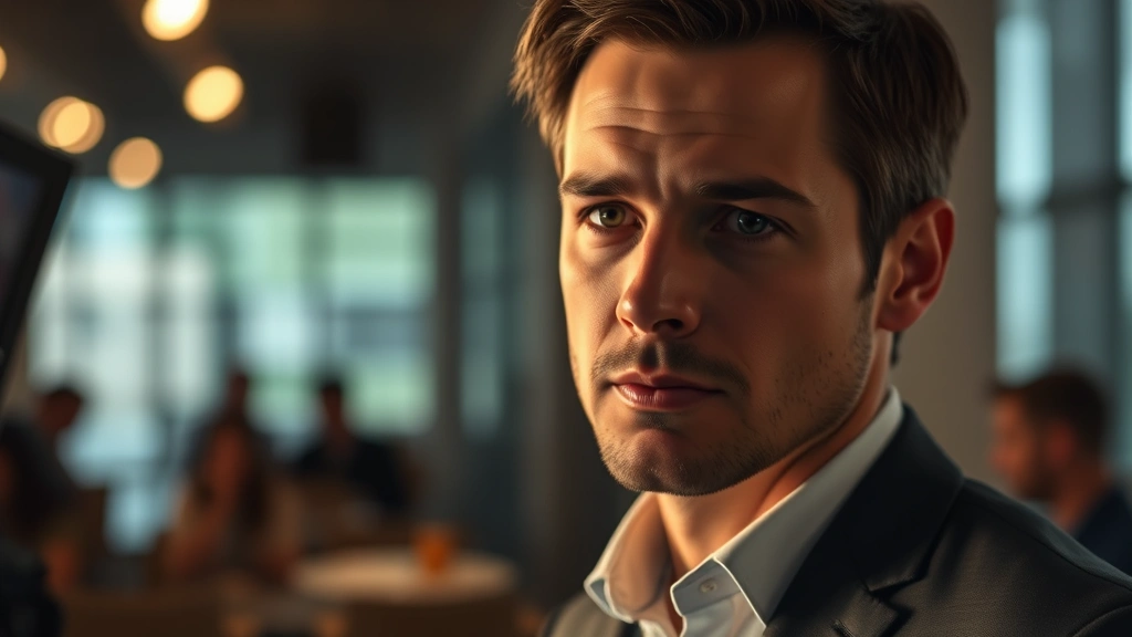 Professional actor in contemporary film setting, dramatic lighting, focused expression, modern cinematography style, no visible text or interface elements